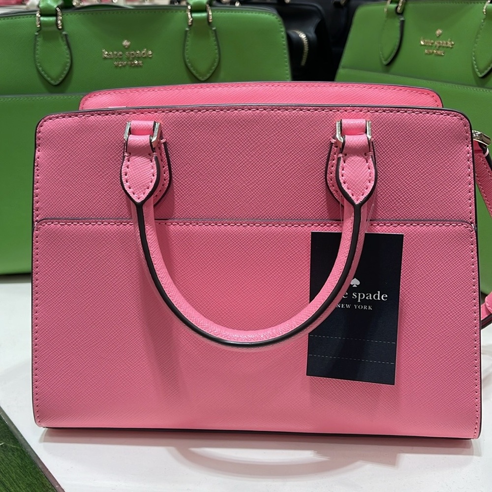 Kate Spade Madison Saffiano Leather Small Satchel
Blossom Pink
NWT - Picture 15 of 16